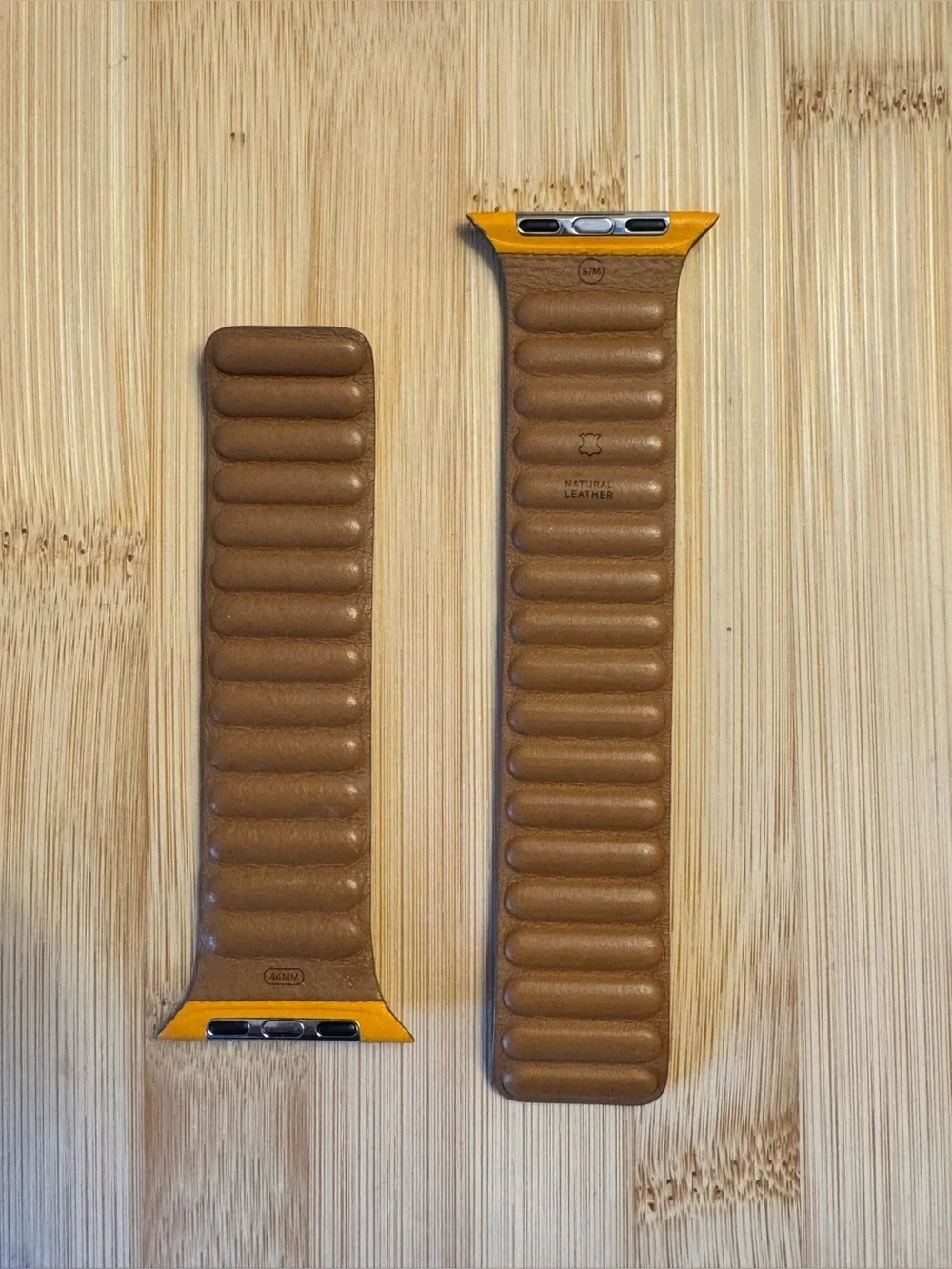 Apple Watch 44mm Genuine Leather Magnetic Loop Band / Hermès-Inspired Orange